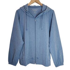 Tommy Bahama Island Zone‎ Jacket Women's Medium Alicia Hooded Full Zip Blue